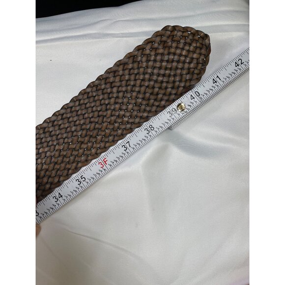 Womens Genuine Bonded Leather Woven Belt SKU 7566 - Picture 5 of 6